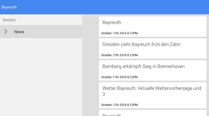 Nachrichten aus Bayreuth android App screenshot 0