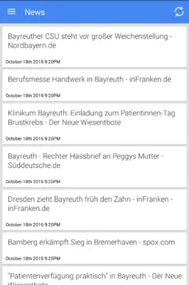 Nachrichten aus Bayreuth android App screenshot 1